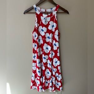 New LOFT L patterned sleeveless summer dress with tags